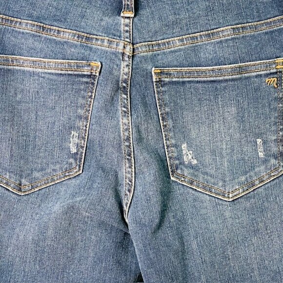 Madewell Cali Demi-Boot Jeans 25 in Preston Wash: Raw-Hem Edition Cropped Ankle - Picture 11 of 15
